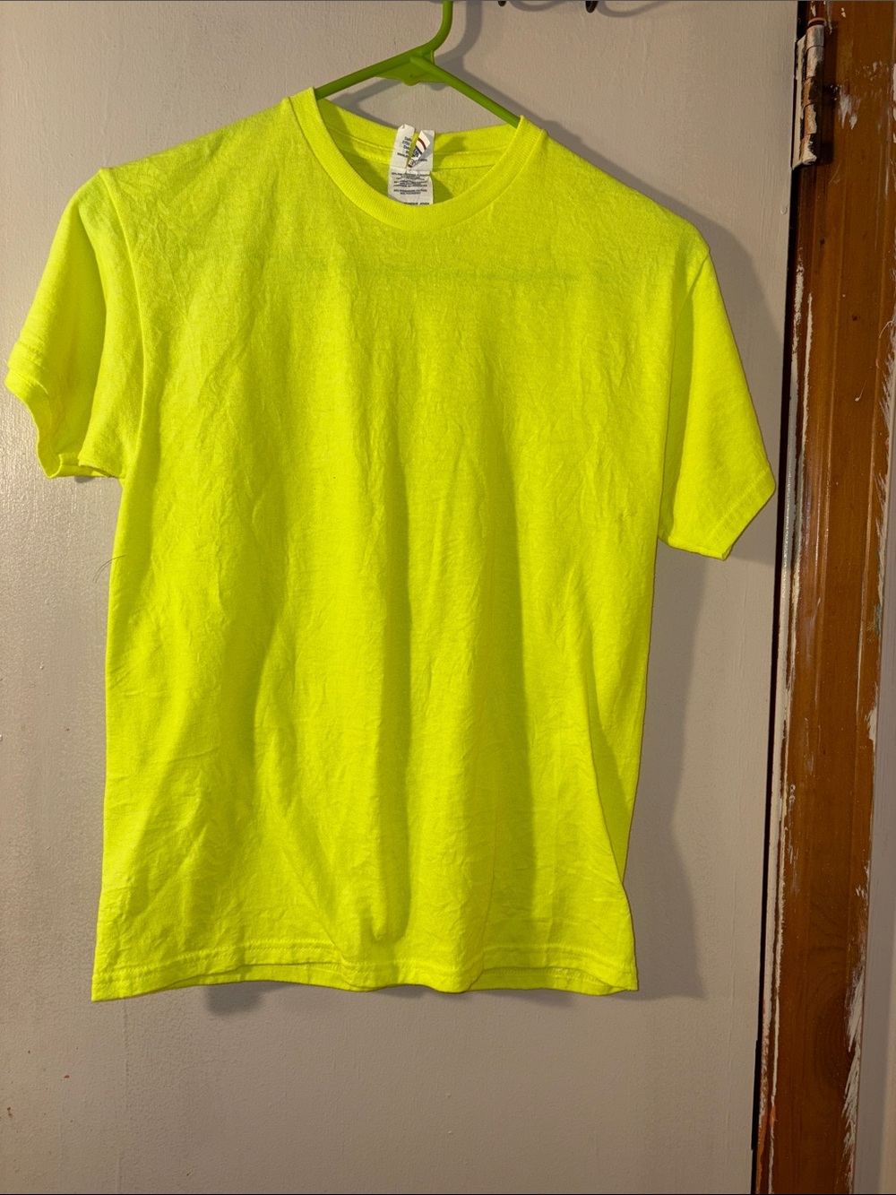Delta pro weight High-Visibility Neon Yellow Youth’s Crew Neck T-Shirt UNISEX